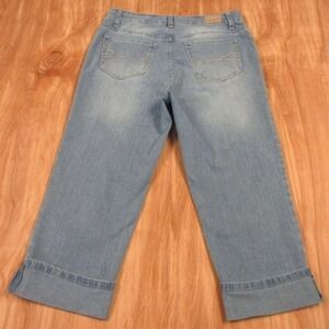 BANDOLINO Mandie Denim‎ Capri Skimmer Sz 6 Cuffed Ankle Crop Bermuda Jean Shorts